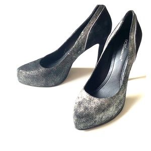 BCBGeneration Platform Silver/Black Pumps